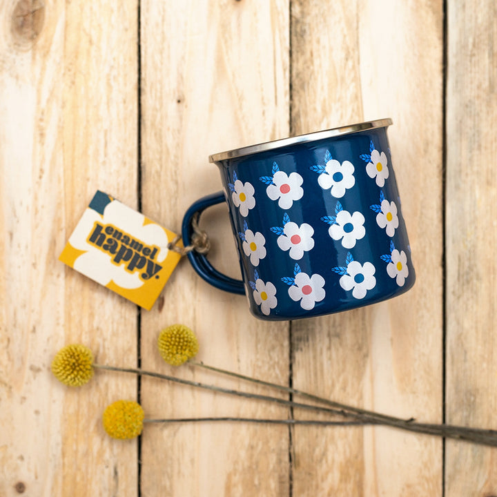 Enamel Mug - Colourful Retro Gift Cute