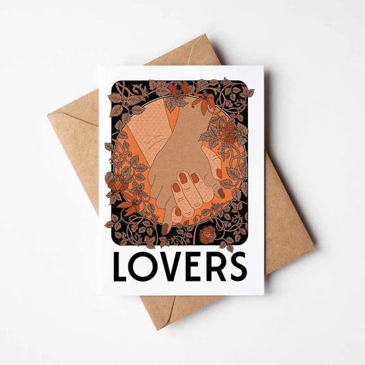 Lovers Art Nouveau A6 Fully Recycled Valentine's Day Card