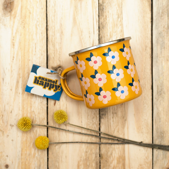 Enamel Mug - Colourful Retro Gift Cute