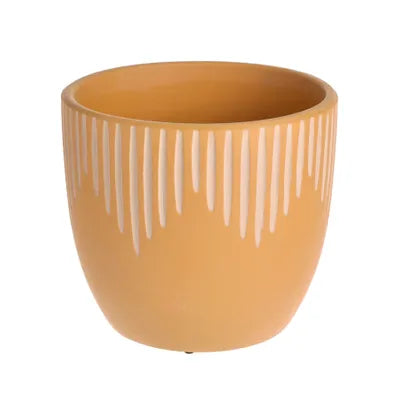 Ibiza Mustard Striped Pot
