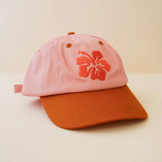 Hibiscus Embroidered Cap