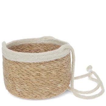 Natural Seagrass hanging storage basket