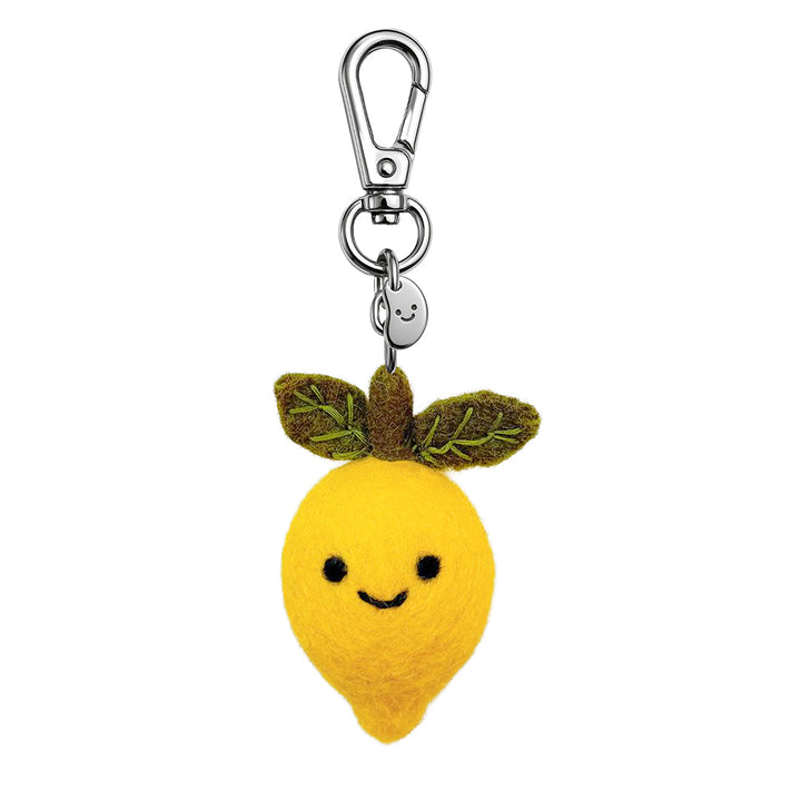 Lucy the Lemon felt keychain