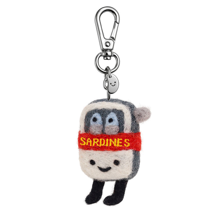 Suki the Can of Sardines felt keychain