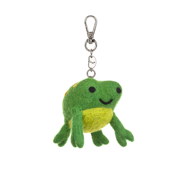 Frank the Frog felt keychain