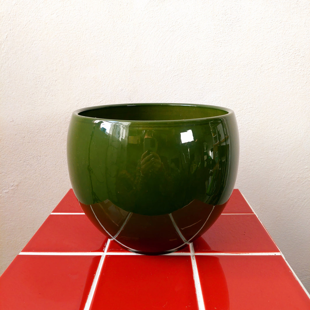 Green Ceramic Pot – D20 × H16 cm