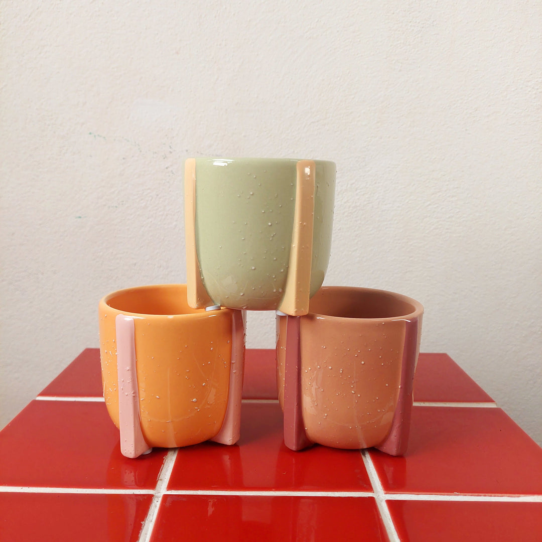 Speckled Ceramic Plant Pot (8cm)