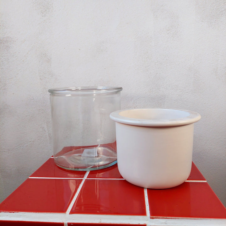 Glass Malga Pot+glass