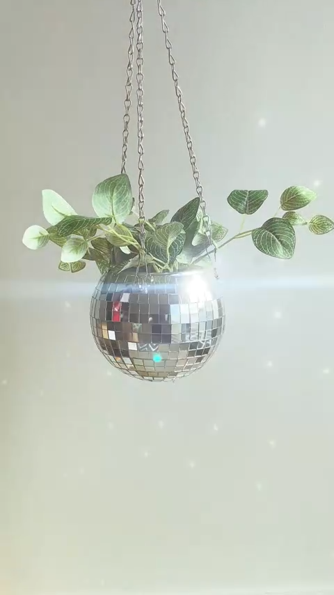 Disco Ball Hanging Planter