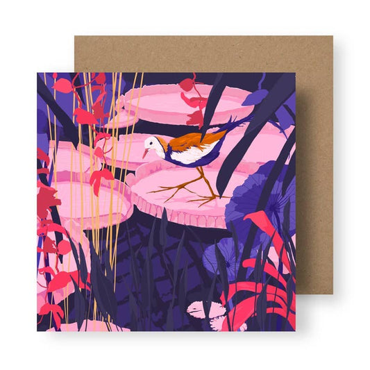 Jacana At Dusk Greeting Card