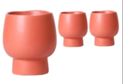Orange ceramic pot